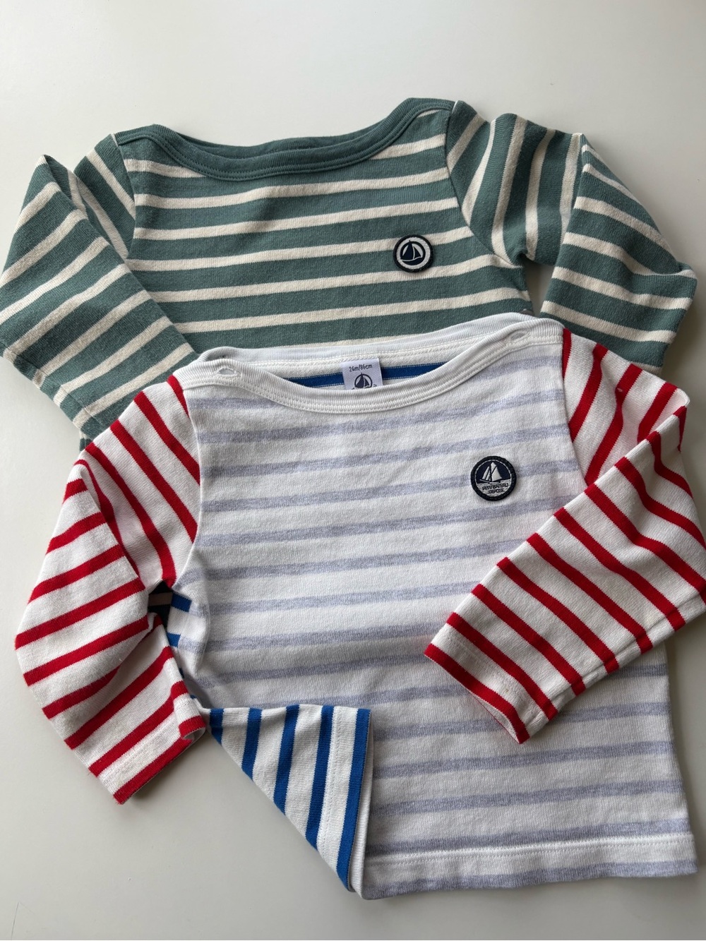 Petit Bateau Striped Long-Sleeve Tees (Lot of 2)